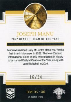 2023 NRL Traders Elite - 2022 Dally M Awards Priority #DM05 Joseph Manu Back